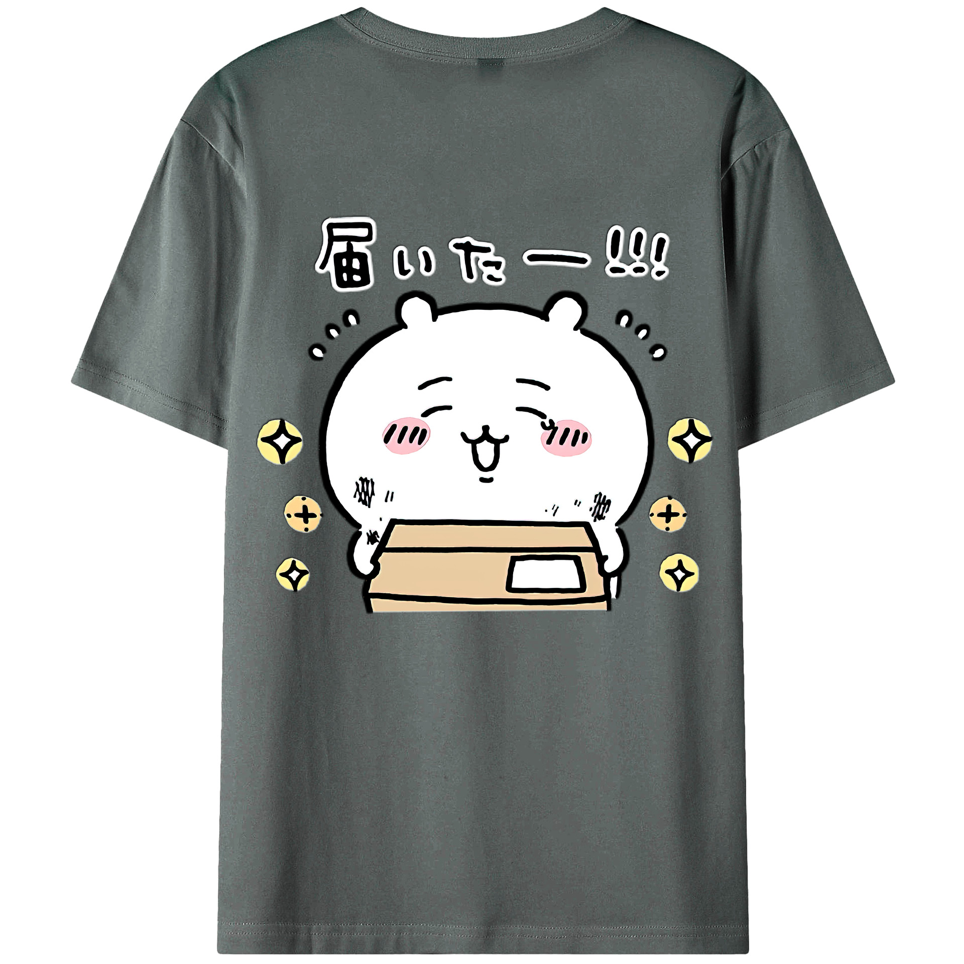（画像用） ちいかわ ちいかわ Chii-kawa chiikawa 綿100％ メンズ半袖Tシャツ（バックプリント） 通気性